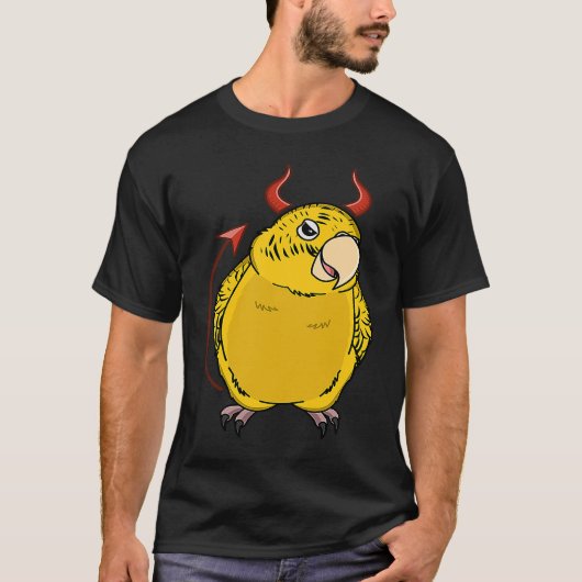 Enge Duivel kostuum Parrot I Gele Lutino Budgie T-shirt (Voorkant)