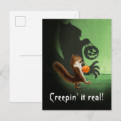 Enge Eekhoorn Schaduw Uitnodiging Briefkaart (Voorkant / Achterkant)