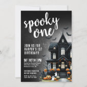 Enge Eén Halloween 1e Verjaardag Kaart (Voorkant)