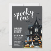 Enge Eén Halloween 1e Verjaardag Kaart (Voorkant)
