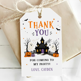 Enge Eén Halloween 1e Verjaardagsfeestje Cadeaulabel