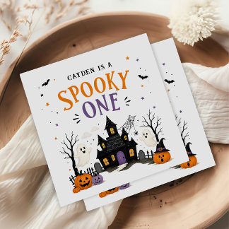 Enge Eén Halloween 1e Verjaardagsfeestje Servet