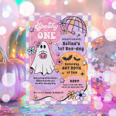 Enge Eén Halloween Groovy Geest 1e Verjaardag Kaart