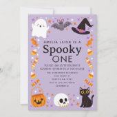 Enge Een Halloween Kinderen 1e Verjaardag Kaart (Voorkant)