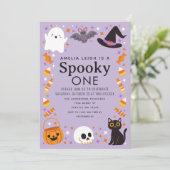 Enge Een Halloween Kinderen 1e Verjaardag Kaart (Staand voorkant)