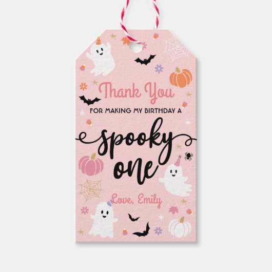 Enge Een Halloween Lief Geest 1e Verjaardag Cadeaulabel (Voorkant)