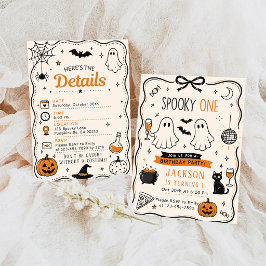 Enge Eén Halloween Verjaardag Kaart