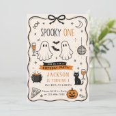 Enge Eén Halloween Verjaardag Kaart (Staand voorkant)