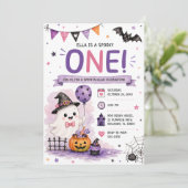 Enge Een Halloween Verjaardagsfeestje Kaart (Staand voorkant)