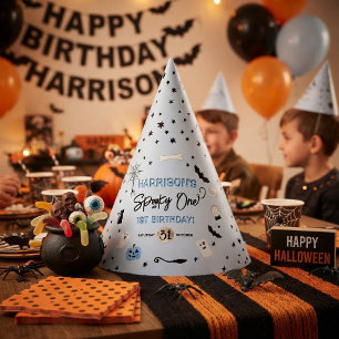 Enge Eén! Jongens Halloween 1e Verjaardag Feesthoedjes