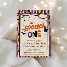 Enge Eén Paarse & Oranje Halloween 1e Verjaardag