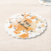 Enge Eerste Halloween Verjaardagsfeestje Kartonnen Onderzetters (Gekanteld)