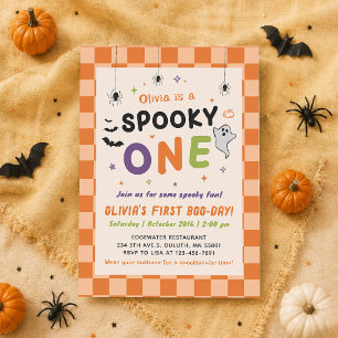 Enge Eerste Verjaardag Halloween Boo-Day Kaart
