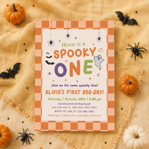 Enge Eerste Verjaardag Halloween Boo-Day Kaart