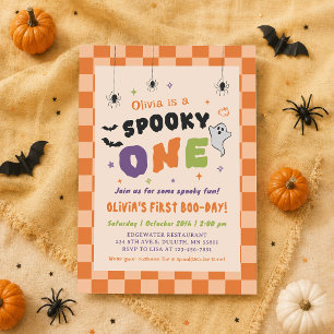 Enge Eerste Verjaardag Halloween Boo-Day Kaart