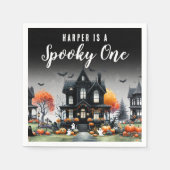 Enge Eerste Verjaardag Halloween Feestje Servet (Voorkant)