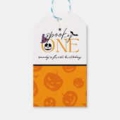 Enge eerste verjaardag met Halloween Cadeaulabel (Voorkant)