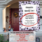 Enge eerste verjaardag Spooktacular Halloween Kaart