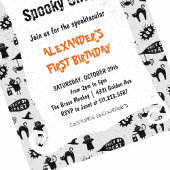 Enge eerste verjaardag Spooktacular Halloween Kaart