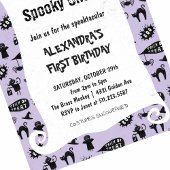 Enge eerste verjaardag Spooktacular Halloween Kaart