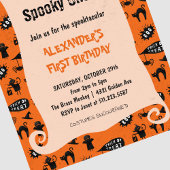 Enge eerste verjaardag Spooktacular Halloween Kaart
