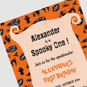 Enge eerste verjaardag Spooktacular Halloween Kaart