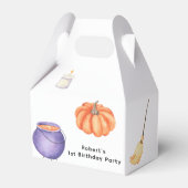 Enge eerste verjaardagsfeestje met Halloween Bedankdoosjes (Achterkant)
