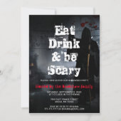 Enge Eet Drink & Wees Eng Halloween Feest Kaart (Voorkant)