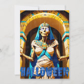 Enge Egyptische Mumie Halloween Feestdagenkaart (Voorkant)