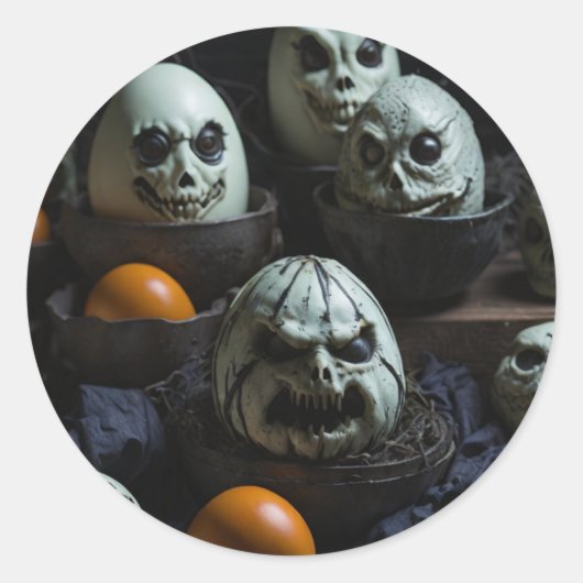Enge eieren ronde sticker (Voorkant)