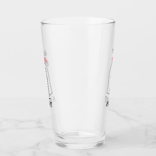 Enge en Bright Candy Cane Ghost Glas (Rechts)