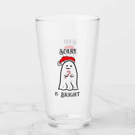 Enge en Bright Candy Cane Ghost Glas (Voorkant)