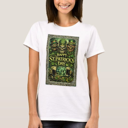 Enge en donkere St.Patrick's Day ontwerp T-shirt (Voorkant)