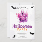 Enge en griezelige Ghost Halloween Party Kaart (Voorkant)
