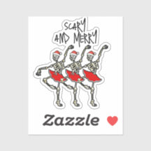 Enge en vrolijke Kerstmis schedel skelet ballerina