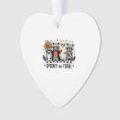 Enge en Wilde Grappige Halloween Wasbeer Ornament (voorkant)