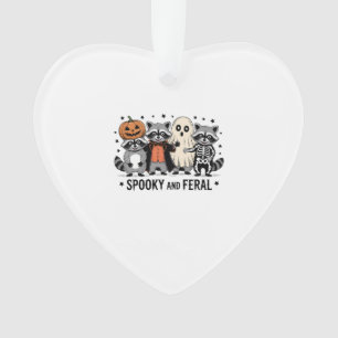 Enge en Wilde Grappige Halloween Wasbeer Ornament