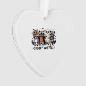 Enge en Wilde Grappige Halloween Wasbeer Ornament (voorkant)