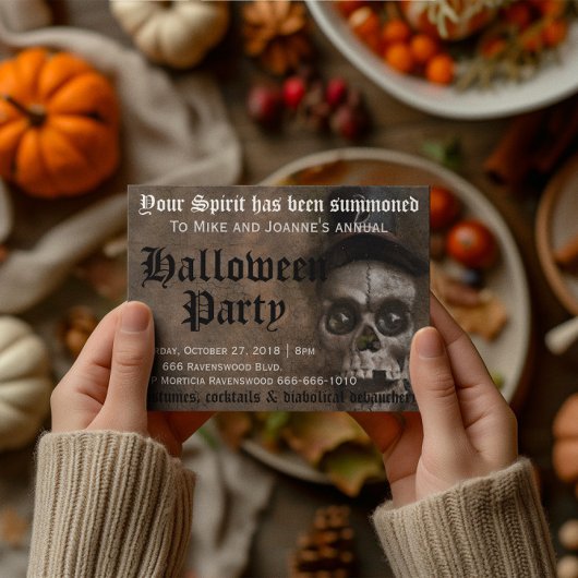 Enge enge enge schedel met hoed Halloween Kaart