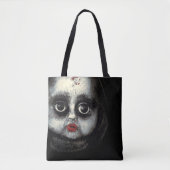 enge enge Gothic porseleinen popje halloween Tote Bag (Voorkant)