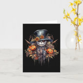 Enge enge Halloween geest Kaart (Gele Bloem)