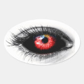 Enge Eyeball Halloween Spooky Sticker (Voorkant)