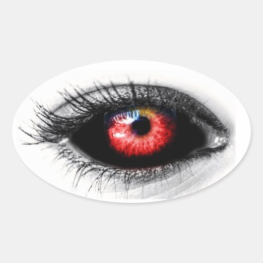 Enge Eyeball Halloween Spooky Sticker (Voorkant)