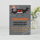 Enge Fangtastische Halloween-feest Kaart (Staand voorkant)