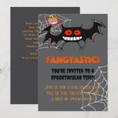 Enge Fangtastische Halloween-feest Kaart (Voorkant / Achterkant)