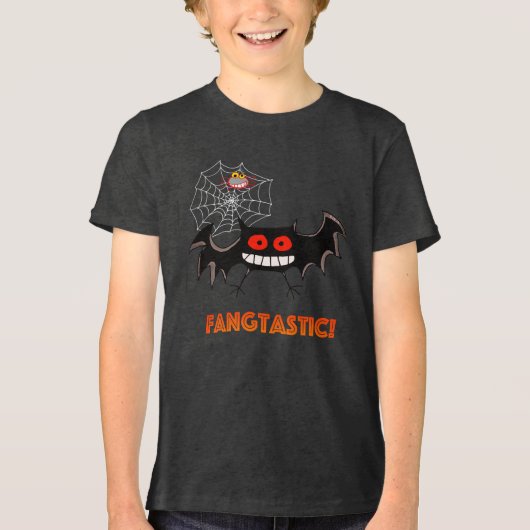 Enge Fangtastische Halloween-feest Tri-Blend Shirt (Voorkant)