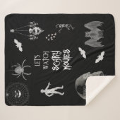 Enge Films Halloween Sherpa Blanket Sherpa Deken (Voorkant (horizontaal))