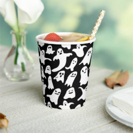 Enge geest halloween zwart papieren bekers