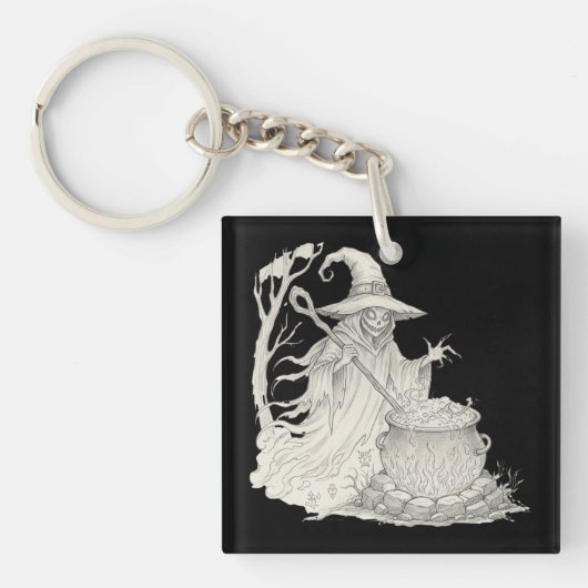 Enge Geest pot roeren Halloween Sleutelhanger (voorkant)