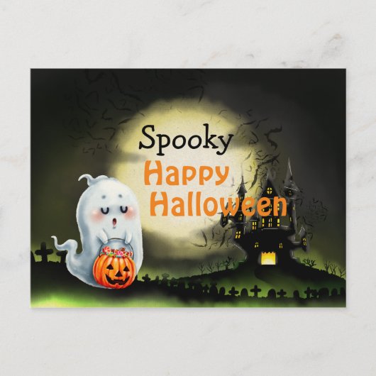 Enge Gelukkige Halloween Briefkaart (Voorkant)